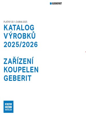 Zařízení koupelen Geberit - technický katalog výrobků 2025/2026