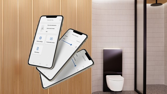 Geberit Home - pro nastavení nového sanitárního modulu Geberit Monolith Plus (© Geberit)