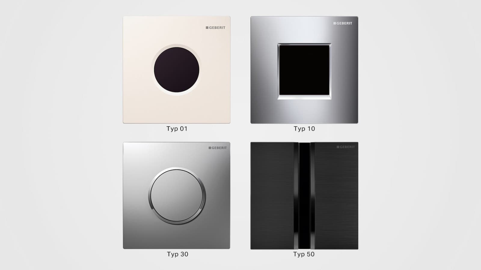Přehled krycích desek Geberit Přehled krycích desek Geberit