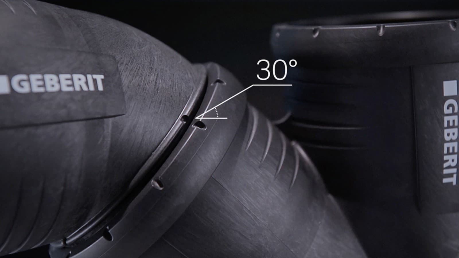 30° značky na armaturách Geberit Silent-Pro 30° značky na armaturách Geberit Silent-Pro