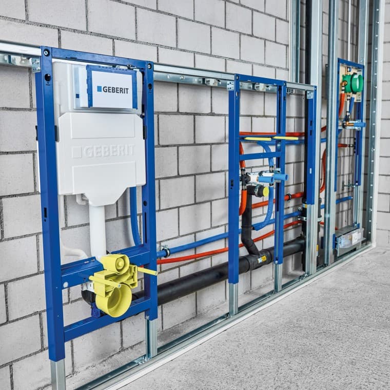 Systém Duofix s prvkem pro WC, prvkem pro umyvadlo a prvkem pro sprchu Systém Duofix s prvkem pro WC, prvkem pro umyvadlo a prvkem pro sprchu