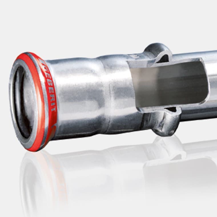 Průřez tvarovkou Geberit Mapress z uhlíkové oceli Průřez tvarovkou Geberit Mapress z uhlíkové oceli